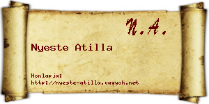 Nyeste Atilla névjegykártya